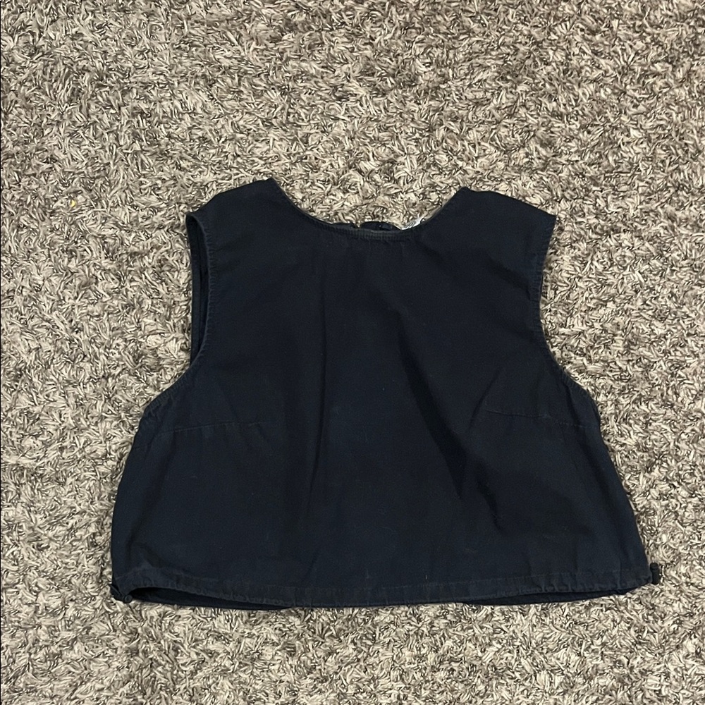 Divided Black Tank Top